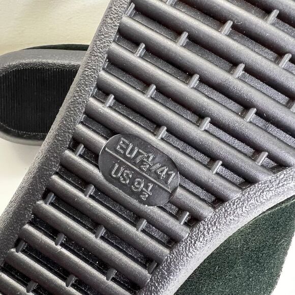 The Flexx Sartoris Shoes 9.5 Green Suede Leather Slip On Flats Pointed Toe - Picture 15 of 15